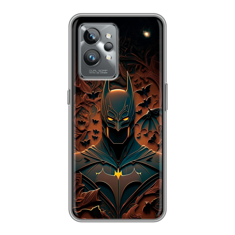 Силиконовый противоударный чехол на Realme GT2 Pro с принтом Batman Бэтмен Силиконовый противоударный чехол на Realme GT2 Pro с принтом Batman Бэтмен