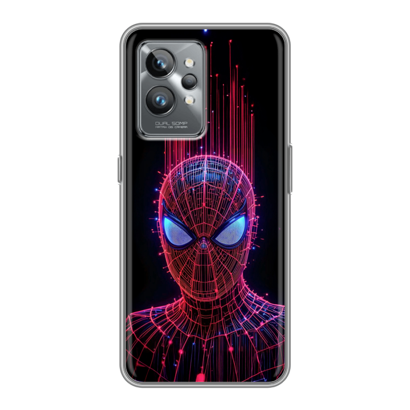 Силиконовый противоударный чехол на Realme GT2 Pro с принтом Spiderman Человек паук Силиконовый противоударный чехол на Realme GT2 Pro с принтом Spiderman Человек паук