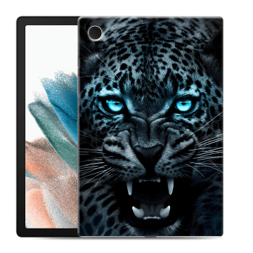 Силиконовый чехол на планшета Samsung Galaxy Tab A8 10.5 (2021) с принтом Темный леопард