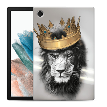 Силиконовый чехол на планшета Samsung Galaxy Tab A8 10.5 (2021) с принтом Лев с короной