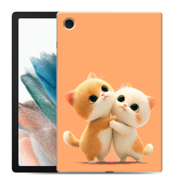 Силиконовый чехол на планшета Samsung Galaxy Tab A8 10.5 (2021) с принтом Милые котики