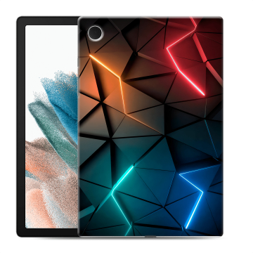 Силиконовый чехол на планшета Samsung Galaxy Tab A8 10.5 (2021) с принтом Абстракция неон