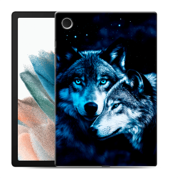 Силиконовый чехол на планшета Samsung Galaxy Tab A8 10.5 (2021) с принтом Волки