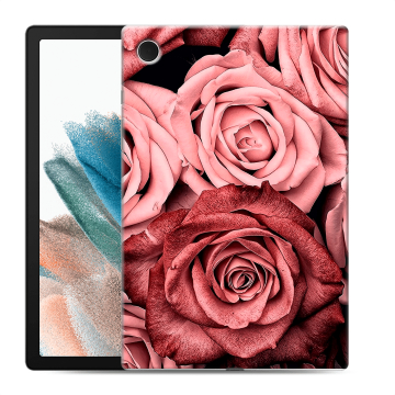 Силиконовый чехол на планшета Samsung Galaxy Tab A8 10.5 (2021) с принтом Цветы розы