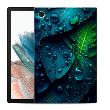 Силиконовый чехол на планшета Samsung Galaxy Tab A8 10.5 (2021) с принтом Листья