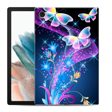Силиконовый чехол на Samsung Galaxy Tab A8 10.5 (2021) с принтом Бабочки Силиконовый чехол на Samsung Galaxy Tab A8 10.5 (2021) с принтом Бабочки