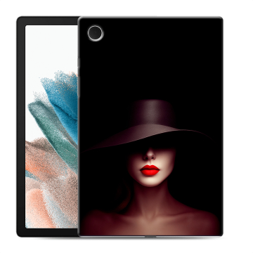 Силиконовый чехол на Samsung Galaxy Tab A8 10.5 (2021) с принтом Девушка в шляпе Силиконовый чехол на Samsung Galaxy Tab A8 10.5 (2021) с принтом Девушка в шляпе