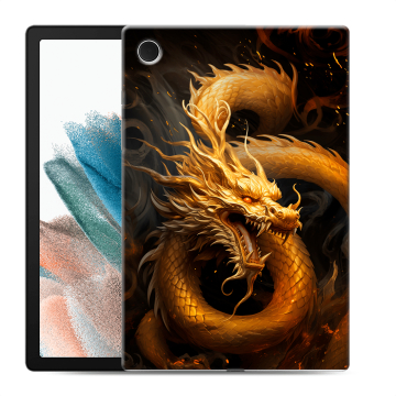 Силиконовый чехол на Samsung Galaxy Tab A8 10.5 (2021) с принтом Золотой дракон