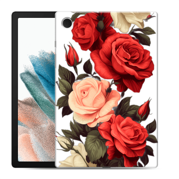 Силиконовый чехол на Samsung Galaxy Tab A8 10.5 (2021) с принтом Розы Силиконовый чехол на Samsung Galaxy Tab A8 10.5 (2021) с принтом Розы