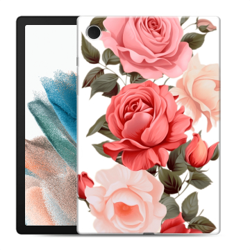 Силиконовый чехол на Samsung Galaxy Tab A8 10.5 (2021) с принтом Розы Силиконовый чехол на Samsung Galaxy Tab A8 10.5 (2021) с принтом Розы