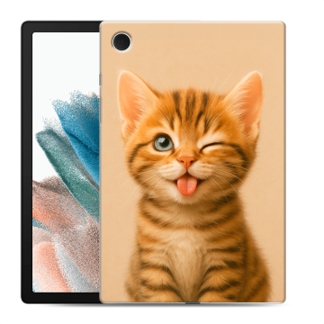 Силиконовый чехол на Samsung Galaxy Tab A8 10.5 (2021) с принтом котенок Силиконовый чехол на Samsung Galaxy Tab A8 10.5 (2021) с принтом котенок