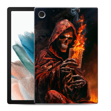 Силиконовый чехол на Samsung Galaxy Tab A8 10.5 (2021) с принтом Скелет и карты Силиконовый чехол на Samsung Galaxy Tab A8 10.5 (2021) с принтом Скелет и карты