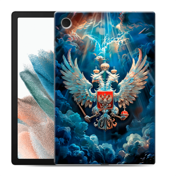Силиконовый чехол на Samsung Galaxy Tab A8 10.5 (2021) с принтом Герб флаг России Силиконовый чехол на Samsung Galaxy Tab A8 10.5 (2021) с принтом Герб флаг России
