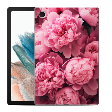 Силиконовый чехол на Samsung Galaxy Tab A8 10.5 (2021) с принтом цветы пионы Силиконовый чехол на Samsung Galaxy Tab A8 10.5 (2021) с принтом цветы пионы