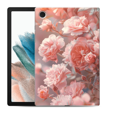 Силиконовый чехол на Samsung Galaxy Tab A8 10.5 (2021) с принтом Розовые розы Силиконовый чехол на Samsung Galaxy Tab A8 10.5 (2021) с принтом Розовые розы