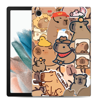 Силиконовый чехол на Samsung Galaxy Tab A8 10.5 (2021) с принтом капибара Силиконовый чехол на Samsung Galaxy Tab A8 10.5 (2021) с принтом капибара