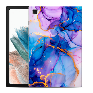 Силиконовый чехол на Samsung Galaxy Tab A8 10.5 (2021) с принтом синий мрамор Силиконовый чехол на Samsung Galaxy Tab A8 10.5 (2021) с принтом синий мрамор