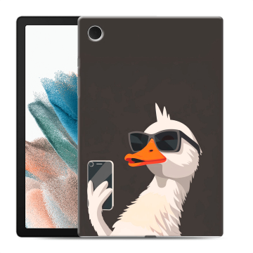 Силиконовый чехол на Samsung Galaxy Tab A8 10.5 (2021) с принтом утка в очках Силиконовый чехол на Samsung Galaxy Tab A8 10.5 (2021) с принтом утка в очках