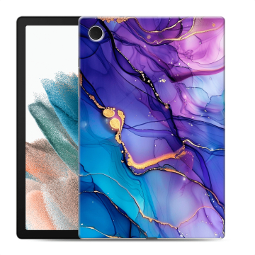 Силиконовый чехол на Samsung Galaxy Tab A8 10.5 (2021) с принтом синий мрамор Силиконовый чехол на Samsung Galaxy Tab A8 10.5 (2021) с принтом синий мрамор