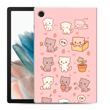 Силиконовый чехол на Samsung Galaxy Tab A8 10.5 (2021) с принтом Hello Kitty Хелоу Кити Силиконовый чехол на Samsung Galaxy Tab A8 10.5 (2021) с принтом Hello Kitty Хелоу Кити