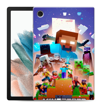 Силиконовый чехол на Samsung Galaxy Tab A8 10.5 (2021) с принтом Майнкрафт Minecraft