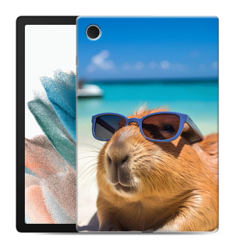 Силиконовый чехол на Samsung Galaxy Tab A8 10.5 (2021) с принтом Капибара Силиконовый чехол на Samsung Galaxy Tab A8 10.5 (2021) с принтом Капибара