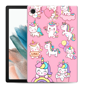 Силиконовый чехол на Samsung Galaxy Tab A8 10.5 (2021) с принтом Единороги и радуга Силиконовый чехол на Samsung Galaxy Tab A8 10.5 (2021) с принтом Единороги и радуга