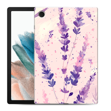 Силиконовый чехол на Samsung Galaxy Tab A8 10.5 (2021) с принтом цветы лаванда Силиконовый чехол на Samsung Galaxy Tab A8 10.5 (2021) с принтом цветы лаванда