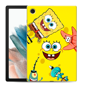 Силиконовый чехол на Samsung Galaxy Tab A8 10.5 (2021) с принтом Спанч боб Спанчбоб Силиконовый чехол на Samsung Galaxy Tab A8 10.5 (2021) с принтом Спанч боб Спанчбоб