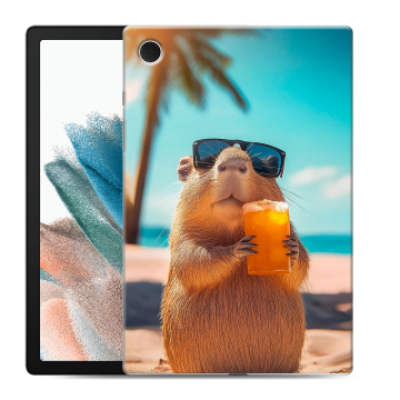 Силиконовый чехол на Samsung Galaxy Tab A8 10.5 (2021) с принтом Капибара