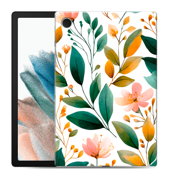 Силиконовый чехол на Samsung Galaxy Tab A8 10.5 (2021) с принтом Цветы паттерн