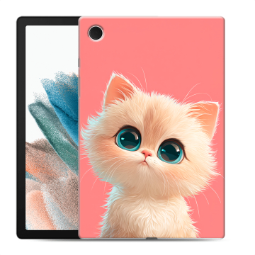 Силиконовый чехол на Samsung Galaxy Tab A8 10.5 (2021) с принтом Розовый котенок