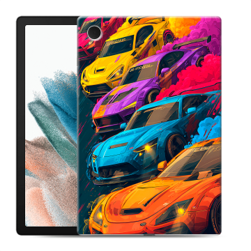 Силиконовый чехол на Samsung Galaxy Tab A8 10.5 (2021) с принтом Тачки