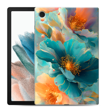 Силиконовый чехол на Samsung Galaxy Tab A8 10.5 (2021) с принтом Цветы