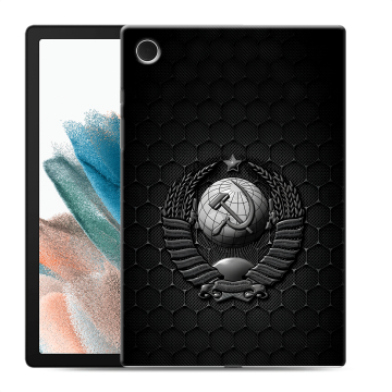 Силиконовый чехол на Samsung Galaxy Tab A8 10.5 (2021) с принтом Герб Флаг СССР