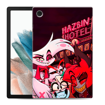 Силиконовый чехол на Samsung Galaxy Tab A8 10.5 (2021) с принтом Hazbin Hotel Отель Хазбин Силиконовый чехол на Samsung Galaxy Tab A8 10.5 (2021) с принтом Hazbin Hotel Отель Хазбин