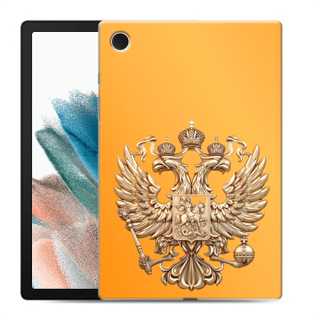 Силиконовый чехол на Samsung Galaxy Tab A8 10.5 (2021) с принтом Герб Флаг России