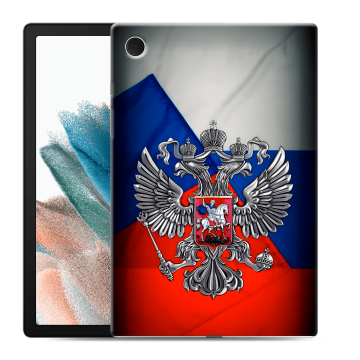 Силиконовый чехол на Samsung Galaxy Tab A8 10.5 (2021) с принтом Флаг России Силиконовый чехол на Samsung Galaxy Tab A8 10.5 (2021) с принтом Флаг России