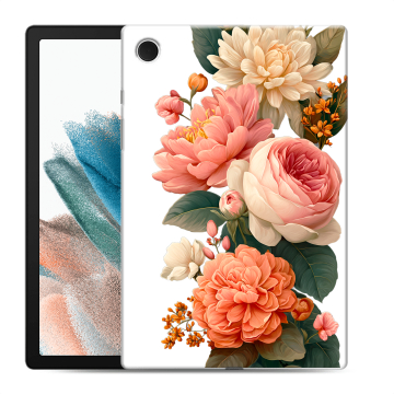 Силиконовый чехол на Samsung Galaxy Tab A8 10.5 (2021) с принтом цветы