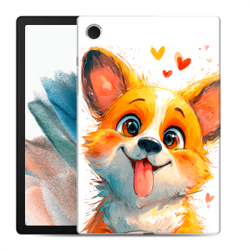 Силиконовый чехол на Samsung Galaxy Tab A8 10.5 (2021) с принтом корги Силиконовый чехол на Samsung Galaxy Tab A8 10.5 (2021) с принтом корги