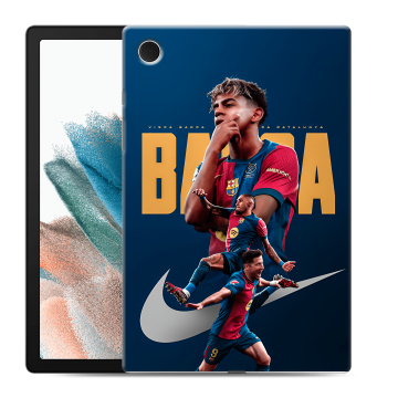Силиконовый чехол на Samsung Galaxy Tab A8 10.5 (2021) с принтом Барселона Barca Yamal Силиконовый чехол на Samsung Galaxy Tab A8 10.5 (2021) с принтом Барселона Barca Yamal