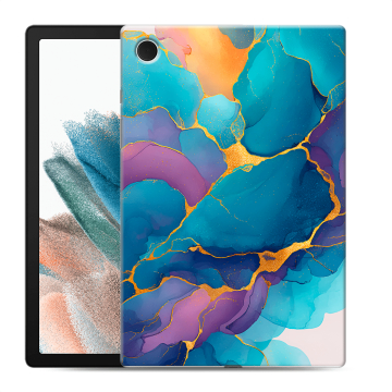 Силиконовый чехол на Samsung Galaxy Tab A8 10.5 (2021) с принтом Мрамор блестки
