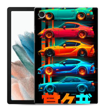 Силиконовый чехол на Samsung Galaxy Tab A8 10.5 (2021) с принтом машины тачки