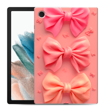 Силиконовый чехол на Samsung Galaxy Tab A8 10.5 (2021) с принтом Розовые бантики Силиконовый чехол на Samsung Galaxy Tab A8 10.5 (2021) с принтом Розовые бантики
