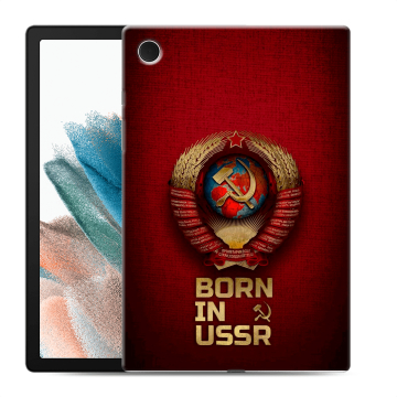 Силиконовый чехол на Samsung Galaxy Tab A8 10.5 (2021) с принтом Флаг Герб СССР