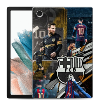 Силиконовый чехол на Samsung Galaxy Tab A8 10.5 (2021) с принтом Messi Barcelona Силиконовый чехол на Samsung Galaxy Tab A8 10.5 (2021) с принтом Messi Barcelona