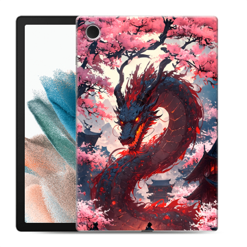 Силиконовый чехол на Samsung Galaxy Tab A8 10.5 (2021) с принтом Дракон Японский Силиконовый чехол на Samsung Galaxy Tab A8 10.5 (2021) с принтом Дракон Японский