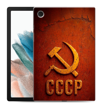 Силиконовый чехол на Samsung Galaxy Tab A8 10.5 (2021) с принтом Флаг Герб СССР Силиконовый чехол на Samsung Galaxy Tab A8 10.5 (2021) с принтом Флаг Герб СССР