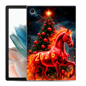 Силиконовый чехол на Samsung Galaxy Tab A8 10.5 (2021) с принтом Новый год
