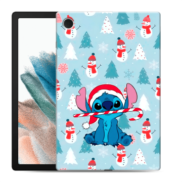 Силиконовый чехол на Samsung Galaxy Tab A8 10.5 (2021) с принтом Стич Новый год